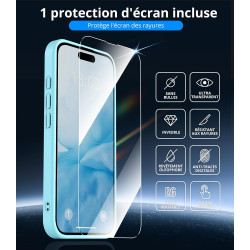 Vansdon Magnétique Coque pour iPhone 15 Pro avec 1 Verre Trempé, Compatible avec MagSafe, Protection Contre Les Chutes de qualit
