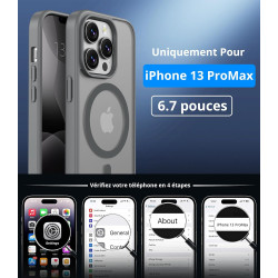 Vansdon Magnétique Coque pour iPhone 13 Pro Max avec 1 Verre Trempé, Compatible avec MagSafe, Protection Contre Les Chutes de qu