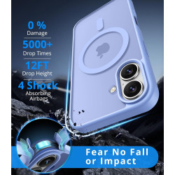 Vansdon Magnétique Coque pour iPhone 16 avec 1 Verre Trempé, Compatible avec MagSafe, Protection Contre Les Chutes de qualité Mi