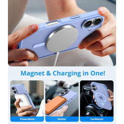 Vansdon Magnétique Coque pour iPhone 16 avec 1 Verre Trempé, Compatible avec MagSafe, Protection Contre Les Chutes de qualité Mi