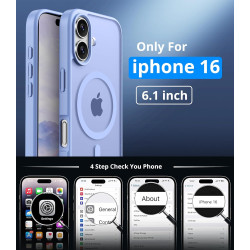 Vansdon Magnétique Coque pour iPhone 16 avec 1 Verre Trempé, Compatible avec MagSafe, Protection Contre Les Chutes de qualité Mi