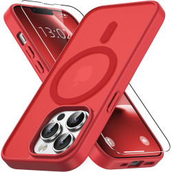 Vansdon Magnétique Coque pour iPhone 13 Pro Max avec 1 Verre Trempé, Compatible avec MagSafe, Protection Contre Les Chutes de qu