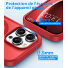 Vansdon Magnétique Coque pour iPhone 13 Pro Max avec 1 Verre Trempé, Compatible avec MagSafe, Protection Contre Les Chutes de qu