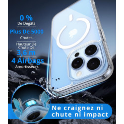 Vansdon Magnétique Coque pour iPhone 13 Pro Max avec 1 Verre Trempé, Compatible avec MagSafe, Protection Contre Les Chutes de qu