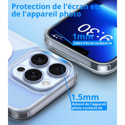 Vansdon Magnétique Coque pour iPhone 13 Pro Max avec 1 Verre Trempé, Compatible avec MagSafe, Protection Contre Les Chutes de qu