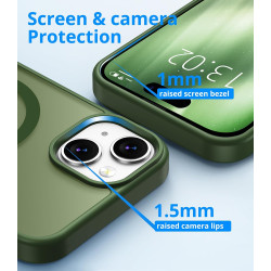 Vansdon Magnétique Coque pour iPhone 15 avec 1 Verre Trempé, Compatible avec MagSafe, Protection Contre Les Chutes de qualité Mi