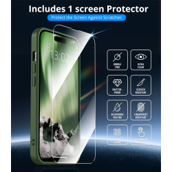 Vansdon Magnétique Coque pour iPhone 15 avec 1 Verre Trempé, Compatible avec MagSafe, Protection Contre Les Chutes de qualité Mi