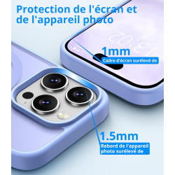 Vansdon Magnétique Coque pour iPhone 15 Pro avec 1 Verre Trempé, Compatible avec MagSafe, Protection Contre Les Chutes de qualit