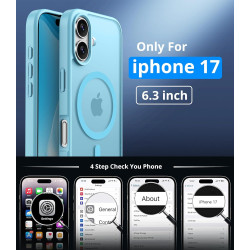 Vansdon Magnétique Coque pour iPhone 17 avec 1 Verre Trempé, Compatible avec MagSafe, Protection Contre Les Chutes de qualité Mi