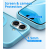 Vansdon Magnétique Coque pour iPhone 17 avec 1 Verre Trempé, Compatible avec MagSafe, Protection Contre Les Chutes de qualité Mi