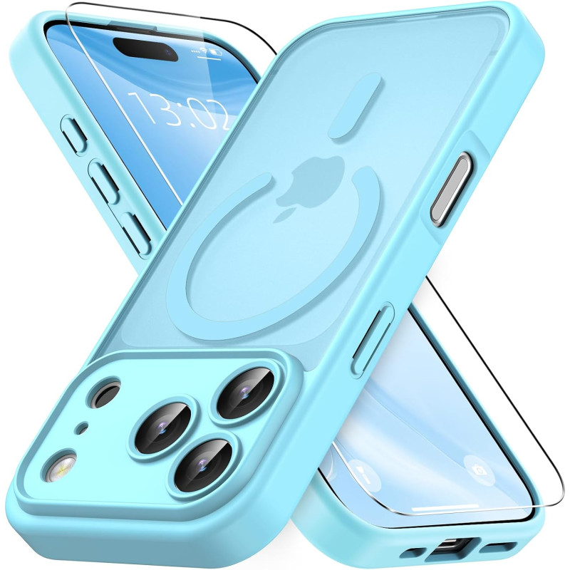 Vansdon Magnétique Coque pour iPhone 17 Pro avec 1 Verre Trempé, Compatible avec MagSafe, Protection Contre Les Chutes de qualit
