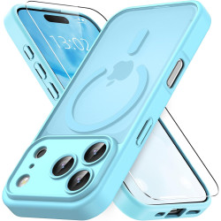 Vansdon Magnétique Coque pour iPhone 17 Pro Max avec 1 Verre Trempé, Compatible avec MagSafe, Protection Contre Les Chutes de qu