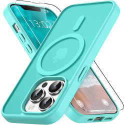 Vansdon Magnétique Coque pour iPhone 13 Pro Max avec 1 Verre Trempé, Compatible avec MagSafe, Protection Contre Les Chutes de qu