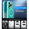 Vansdon Magnétique Coque pour iPhone 13 Pro Max avec 1 Verre Trempé, Compatible avec MagSafe, Protection Contre Les Chutes de qu