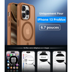 Vansdon Magnétique Coque pour iPhone 13 Pro Max avec 1 Verre Trempé, Compatible avec MagSafe, Protection Contre Les Chutes de qu