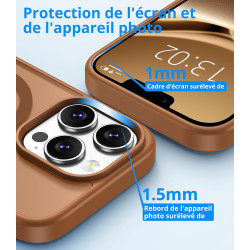 Vansdon Magnétique Coque pour iPhone 13 Pro Max avec 1 Verre Trempé, Compatible avec MagSafe, Protection Contre Les Chutes de qu