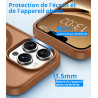 Vansdon Magnétique Coque pour iPhone 13 Pro Max avec 1 Verre Trempé, Compatible avec MagSafe, Protection Contre Les Chutes de qu