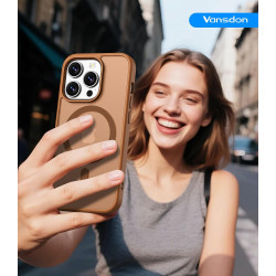 Vansdon Magnétique Coque pour iPhone 13 Pro Max avec 1 Verre Trempé, Compatible avec MagSafe, Protection Contre Les Chutes de qu