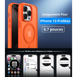 Vansdon magnétique coque pour iphone 13 pro max avec 1 verre trempé, compatible avec magsafe, protection contre les chutes de qu
