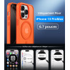 Vansdon magnétique coque pour iphone 13 pro max avec 1 verre trempé, compatible avec magsafe, protection contre les chutes de qu