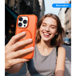 Vansdon magnétique coque pour iphone 13 pro max avec 1 verre trempé, compatible avec magsafe, protection contre les chutes de qu