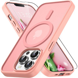 Vansdon Magnétique Coque pour iPhone 13 Pro Max avec 1 Verre Trempé, Compatible avec MagSafe, Protection Contre Les Chutes de qu