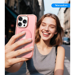 Vansdon Magnétique Coque pour iPhone 13 Pro Max avec 1 Verre Trempé, Compatible avec MagSafe, Protection Contre Les Chutes de qu