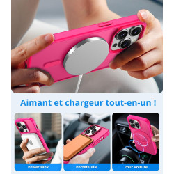Vansdon Magnétique Coque pour iPhone 13 Pro Max avec 1 Verre Trempé, Compatible avec MagSafe, Protection Contre Les Chutes de qu