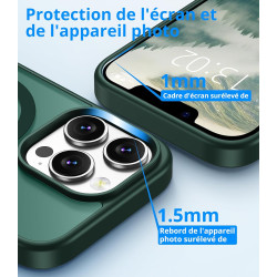 Vansdon Magnétique Coque pour iPhone 13 Pro Max avec 1 Verre Trempé, Compatible avec MagSafe, Protection Contre Les Chutes de qu