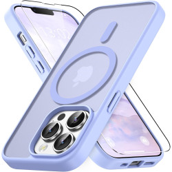 Vansdon Magnétique Coque pour iPhone 13 Pro Max avec 1 Verre Trempé, Compatible avec MagSafe, Protection Contre Les Chutes de qu