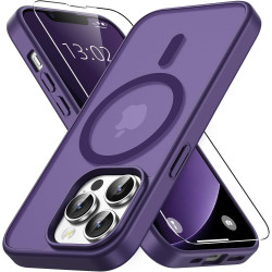 Vansdon Magnétique Coque pour iPhone 13 Pro Max avec 1 Verre Trempé, Compatible avec MagSafe, Protection Contre Les Chutes de qu