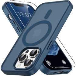 Vansdon Magnétique Coque pour iPhone 13 Pro Max avec 1 Verre Trempé, Compatible avec MagSafe, Protection Contre Les Chutes de qu