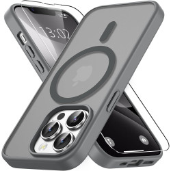 Vansdon Magnétique Coque pour iPhone 13 Pro avec 1 Verre Trempé, Compatible avec MagSafe, Protection Contre Les Chutes de qualit