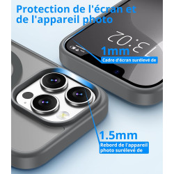 Vansdon Magnétique Coque pour iPhone 13 Pro avec 1 Verre Trempé, Compatible avec MagSafe, Protection Contre Les Chutes de qualit