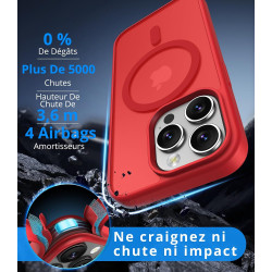 Vansdon Magnétique Coque pour iPhone 13 Pro avec 1 Verre Trempé, Compatible avec MagSafe, Protection Contre Les Chutes de qualit