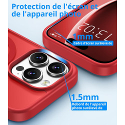 Vansdon Magnétique Coque pour iPhone 13 Pro avec 1 Verre Trempé, Compatible avec MagSafe, Protection Contre Les Chutes de qualit