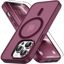 Vansdon Magnétique Coque pour iPhone 13 Pro avec 1 Verre Trempé, Compatible avec MagSafe, Protection Contre Les Chutes de qualit