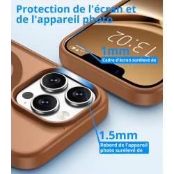 Vansdon Magnétique Coque pour iPhone 13 Pro avec 1 Verre Trempé, Compatible avec MagSafe, Protection Contre Les Chutes de qualit