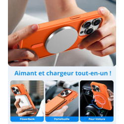 Vansdon magnétique coque pour iphone 13 pro avec 1 verre trempé, compatible avec magsafe, protection contre les chutes de qualit