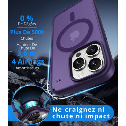 Vansdon Magnétique Coque pour iPhone 13 Pro avec 1 Verre Trempé, Compatible avec MagSafe, Protection Contre Les Chutes de qualit