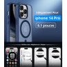 Vansdon Magnétique Coque pour iPhone 14 Pro avec 1 Verre Trempé, Compatible avec MagSafe, Protection Contre Les Chutes de qualit