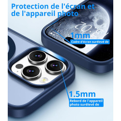 Vansdon Magnétique Coque pour iPhone 14 Pro avec 1 Verre Trempé, Compatible avec MagSafe, Protection Contre Les Chutes de qualit