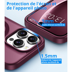 Vansdon Magnétique Coque pour iPhone 14 Pro avec 1 Verre Trempé, Compatible avec MagSafe, Protection Contre Les Chutes de qualit