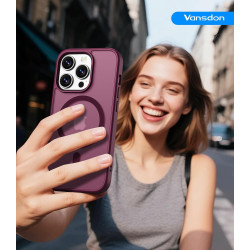 Vansdon Magnétique Coque pour iPhone 14 Pro avec 1 Verre Trempé, Compatible avec MagSafe, Protection Contre Les Chutes de qualit