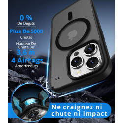 Vansdon Magnétique Coque pour iPhone 14 Pro avec 1 Verre Trempé, Compatible avec MagSafe, Protection Contre Les Chutes de qualit