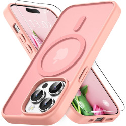 Vansdon Magnétique Coque pour iPhone 14 Pro avec 1 Verre Trempé, Compatible avec MagSafe, Protection Contre Les Chutes de qualit