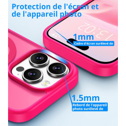 Vansdon Magnétique Coque pour iPhone 14 Pro avec 1 Verre Trempé, Compatible avec MagSafe, Protection Contre Les Chutes de qualit