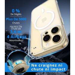 Vansdon Magnétique Coque pour iPhone 14 Pro avec 1 Verre Trempé, Compatible avec MagSafe, Protection Contre Les Chutes de qualit