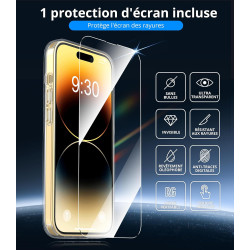 Vansdon Magnétique Coque pour iPhone 14 Pro avec 1 Verre Trempé, Compatible avec MagSafe, Protection Contre Les Chutes de qualit