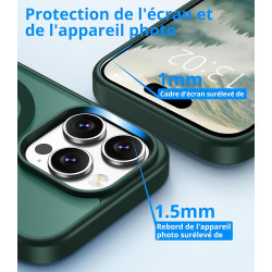 Vansdon Magnétique Coque pour iPhone 14 Pro avec 1 Verre Trempé, Compatible avec MagSafe, Protection Contre Les Chutes de qualit